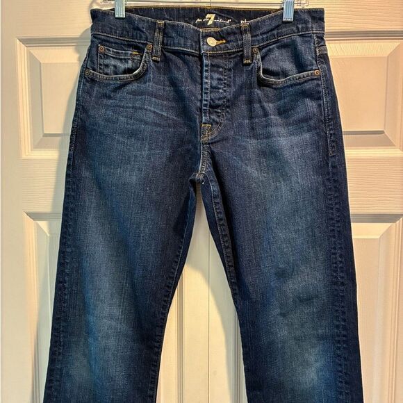 7 For All Mankind Denim - 7 For All Mankind Jeans 31 x 32 Blue Denim Women’s Straight Leg Buttonfly